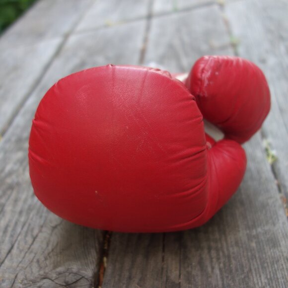 Everlast 2112 Lace Up Red Boxing Gloves Made in U.S.A. - Picture 15 of 16